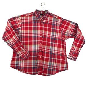 Rockies Button Up Long Sleeve Plaid Shirt Women's Size XL Western Cowgirl Ranch